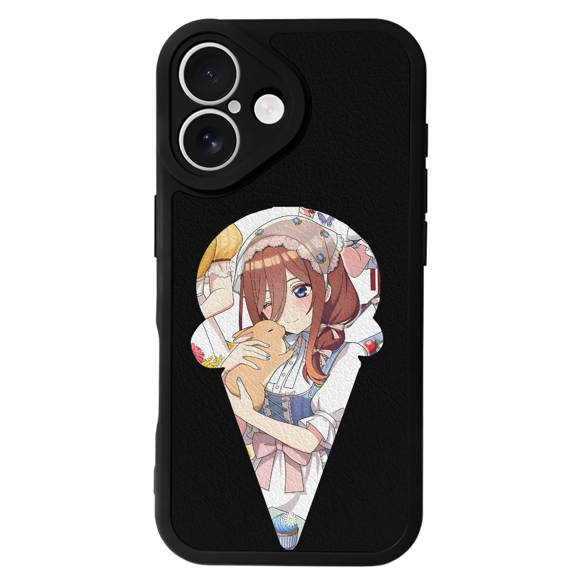 五等分の花嫁 グッズ 中野 三玖 - IPhone 16シリーズ対応 ・ シリコンスマホケース ・ レザー調 ・ 高精度フィット ・ 耐衝撃 ・ ワイヤレス充電対応 ・ 精密カット